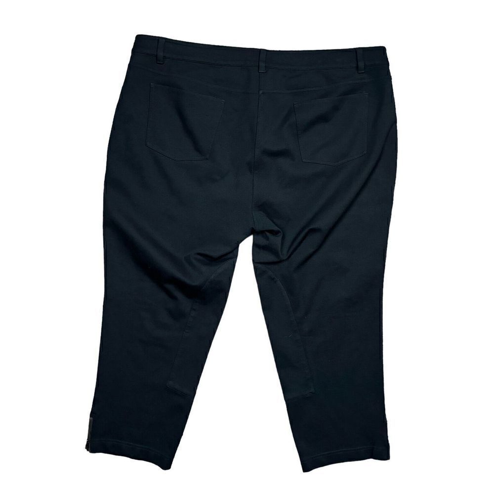 Eileen Fisher Capri Pants Size 1X Black Ankle Length Zipper Bottom Classic - Picture 3 of 11